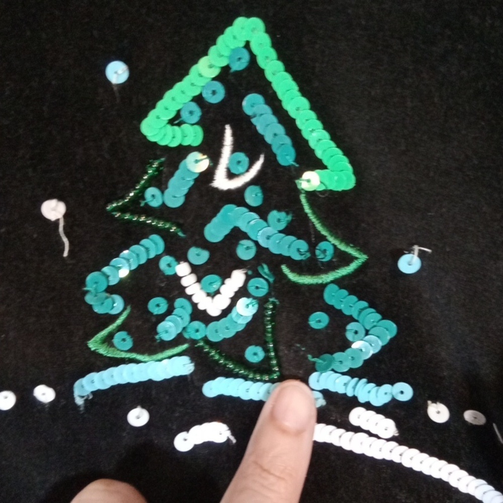 Micheal Simon Event Snowman Chridtmas Sweater Velvet Button Down Small - Picture 9 of 11